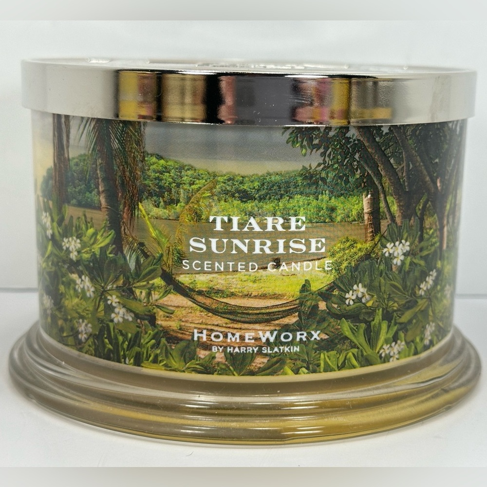 NEW - HomeWorx by Harry Slatkin Tiare Sunrise  Scented 4-Wick Candle